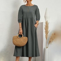 MA 루즈핏 데일리 롱 미시 원피스