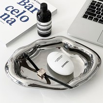 젊은이마켓 도자기 악세사리 오브제 트레이 C타입 L, 메탈그레이, 1개