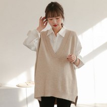 민소매 니트 스웨터 임산부 조끼