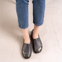 스티치 꽃무늬 슬립온 87417