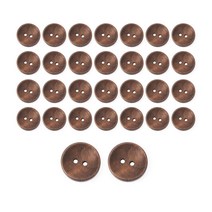 브랜드얀 내추럴 오목 나무단추 20mm 10p, 브라운, 3개