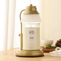 에인디 타이머 골드 캔들워머 + 소이캔들 세트 750g, 씨솔트유자