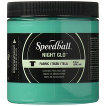 스피드볼 패브릭 실크스크린 야광잉크, Night Glo Green, 236.2ml
