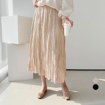 쿨쿠 여성용 주름 밴딩 스커트