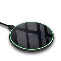 LED 급속 무선 충전 패드 아크릴, 1개, 아크릴 블랙