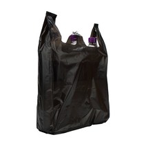 쓰리포 손잡이 마트 비닐봉투 검정, 3개, 12L