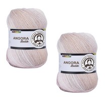 딕타스 앙고라바틱 모헤어 뜨개실 100g x 2p, 브라운핑크, 550m