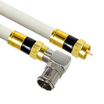 마하링크 골드 고급형 RF 안테나 5C 꺾임 동축 케이블, MLZ-GRLW050(화이트)