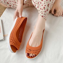 홀리버니 여성용 로맨틱 펀칭 젤리 방수 플랫 샌들 JA12060