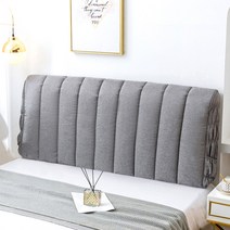 코튼 누빔 쿠션 침대 헤드 커버, 다크그레이