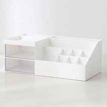 라라미즈 투바인드 미니 수납함 화장품 정리함 SN074 화이트 24.5 x 12 x 9.1 cm, 1개