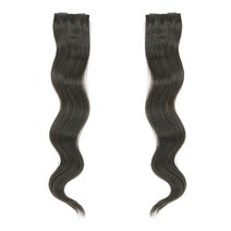 가발매니아 히피펌 숱보충용 헤어피스 2p, 내츄럴블랙, 1개