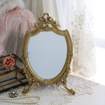 라볼레 빈티지 벽걸이형 화장 거울 22 x 33 cm, 골드