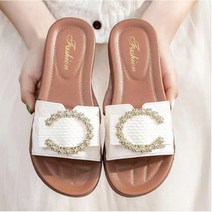 여성용 하찌몰 더블씨 큐빅 슬리퍼 WH-2314757