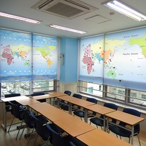 휴안 세계지도01 암막 실사 롤스크린