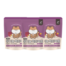 리틀스푼 유아용 유기농 백미떡뻥 과자 30g, 3개, 고구마맛