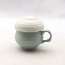 달소금 핸드메이드 도자기 파스텔 1인 다기잔 세트, 민트, 1세트