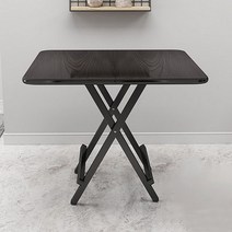 따니네 모던 접이식 테이블 70 x 70 x 75 cm ZZ014, 블랙