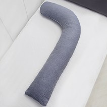 베드앤데코 쿨스킨 선염시어서커 지팡이 바디필로우 솜포함, 네이비