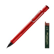 LAMY 사파리 샤프 116레드 + 샤프심 HB 랜덤발송 + 리플렛 + 케이스, 1세트, 0.5mm