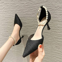 담수 장식 스틸레토힐 6cm