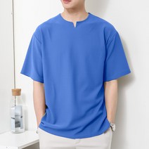 단군 남성용 링클프리 V트임 베이직 반팔 티셔츠
