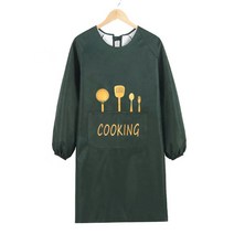 부스마켓 방수 오일 방지 팔보호 앞치마 중, 그린, 1개