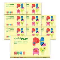 한예지 PLAY 뽑아쓰는 펄프 팝업 티슈 200매, 9개입, 1개