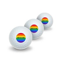 GRAPHICS & MORE 맞춤형 레인보우 프라이드 1 라인 참신 골프 공 3팩골프연습공 골프공선물 골프공 골프공로스트볼 골프공3피스 로스트골프공