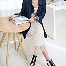 스팽글 롱스커트 레이스 펄 롱치마 캐주얼룩 데일리룩 여성 주름 H라인 봄스커트 밴딩
