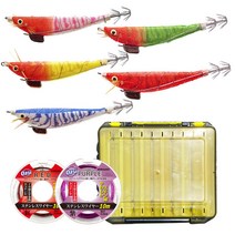 씨케이 / 오아시 케이무라 삼봉에기 세트 / 고급 10구 케이스 / 보충 와이어 10m 2개, 삼봉에기 5개+10구 케이스+와이어 2개