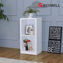 리치웰 하이그로시 화인 2단 2칸 책장, 화이트