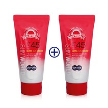 썬월드 울트라 선크림 SPF45 PA+++, 2개, 100ml