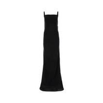 23SS ANN DEMEULEMEESTER 블랙 코튼 롱 드레스 2301WJDR07FA045 099