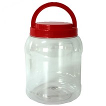 젓갈통 3L 젓갈병 반찬통 반찬병 된장통 고추장통 새우젓통 광구 대광구 페트용기 페트병 플라스틱 손잡이, 6개