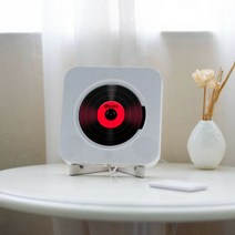 시디 플레이어 벽걸이 CD플레이어 휴대용 어학용 cd플레이어 벽 장착형 서라운드 사운드, 협력사, 하얀
