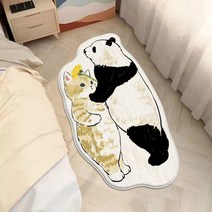 록신 만화 고양이 침대 옆 침실 카펫 귀여운 바닥 매트