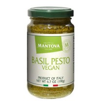 Mantova Basil Pesto Vegan 만토바 바질 페스토 비건 소스 190g X 2팩, 1개