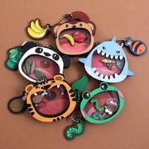 아이디몬 우드 동물 쉐이커 만들기 DIY 판다, 50개