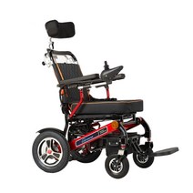 600w 원격 제어 전동 휠체어 기대어 휴대용 접이식 전동 휠체어 알루미늄 합금 리튬 배터리 강력한 wh, 머리 받침 포함