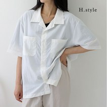 H스타일 (SH)노타이스트링오버핏박스셔츠