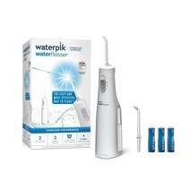 워터픽 Waterpik 무선 배터리 치간세정기 편리한 휴대용 ADA 승인 (WF-02), White