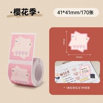 NIIMBOT B21 B3S B203 라벨 붙여 넣기 사랑스러운 컬러 기계 인쇄 용지 세 안티 열 북유럽 벽걸이 색상, YHJ41X41mm
