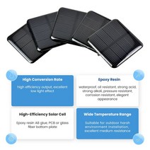 2V 160mA 50x50MM 태양 전지 패널 DIY 배터리 휴대 충전기 단결정 실리콘 모듈 캠핑 잔디 램프 피스, 한개옵션0