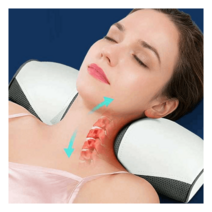 목 척추 마사지 전기 찜질 뒷목 경량 휴대용 마사지, 3세대 온찜질 경추 필로우 노블 커피