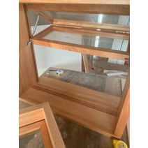창호샷시 슬라이딩 카페 창문 토스트 집 창 좌우 접이식 나무 원목 유리 상점 새시 창문암대, A 벚나무