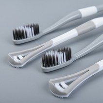 미세모 칫솔 8P 세트 혀클리너 겸용 백태 소프트 회사 구취 학교 치솔 설태 여행, 단일옵션