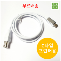 프린터케이블 USB C 타입 CM-BM 프린터 복합기 스캐너 케이블 맥북 호환, 1m