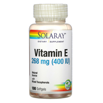 [핫딜][오늘출발][100소프트젤] 솔라레이 비타민E 400 IU D디 알파 혼합 토코페롤 비타민이 vitamine E 영양제, #할인# 100소프트젤 x 2개, 2개