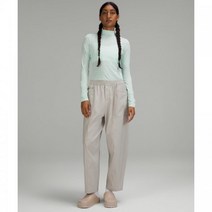 룰루레몬 랩 메리노 울-블렌드 모크 넥 긴팔 셔츠 - 아이스 그린 티셔츠 탱크탑 375303